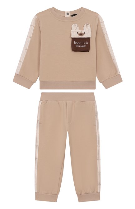 Хлопковый комплект из толстовки и брюк MONNALISA, арт. 28F500