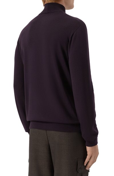 Шерстяная водолазка GIORGIO ARMANI темно-фиолетового цвета по цене 130500 руб., арт. GM003866/AF28169, фото 4 Шерстяная водолазка GIORGIO ARMANI, арт. GM003866/AF28169, фото 4