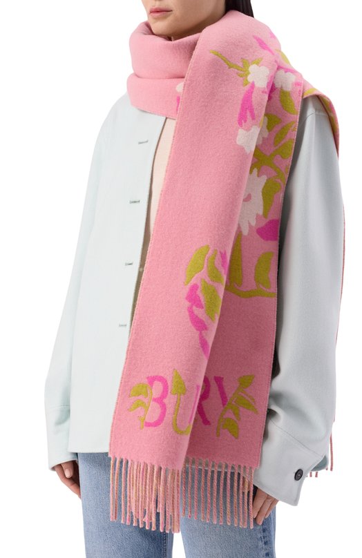 Кашемировый шарф Burberry 8120046 Розовый  8120046 Фото 2