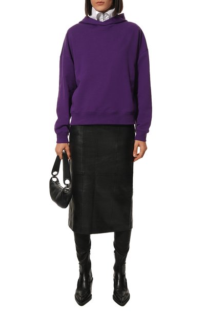 Хлопковое худи DRIES VAN NOTEN фиолетового цвета по цене 37400 руб., арт. 222-011142-5611, фото 2 Хлопковое худи DRIES VAN NOTEN, арт. 222-011142-5611, фото 2