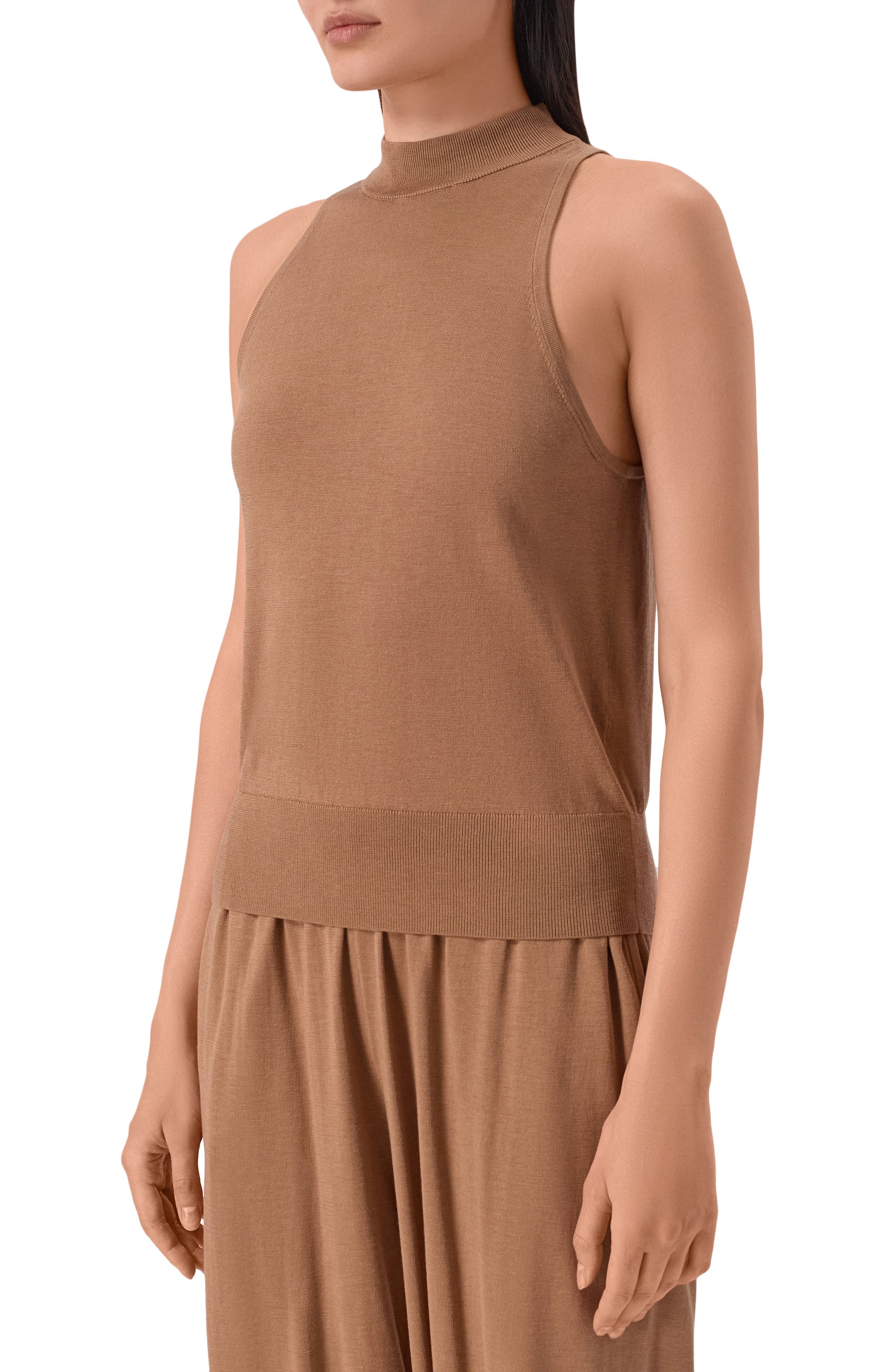 Топ из шелка и хлопка 12 STOREEZ бежевого цвета по цене 13000 руб., арт. 137942, фото 3 Топ из шелка и хлопка 12 STOREEZ, арт. 137942, фото 3