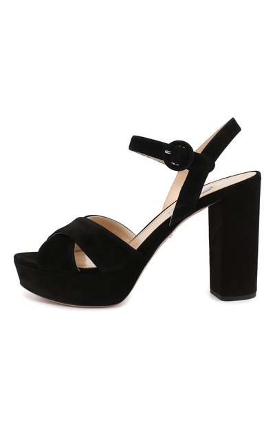 Замшевые босоножки PRADA, арт. 1XP63A-008-F0002-105, фото 2