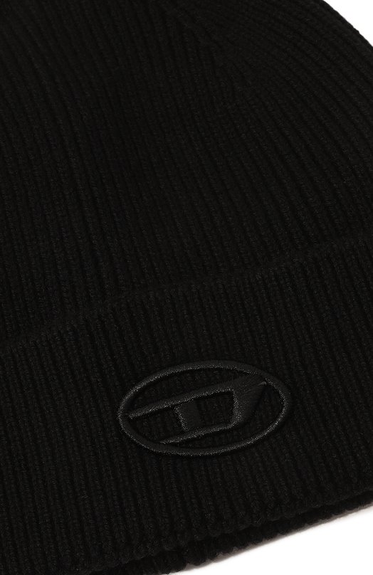 Шапка из шерсти и хлопка Diesel A04092/0DA0B Чёрный  A04092/0DA0B Фото 3