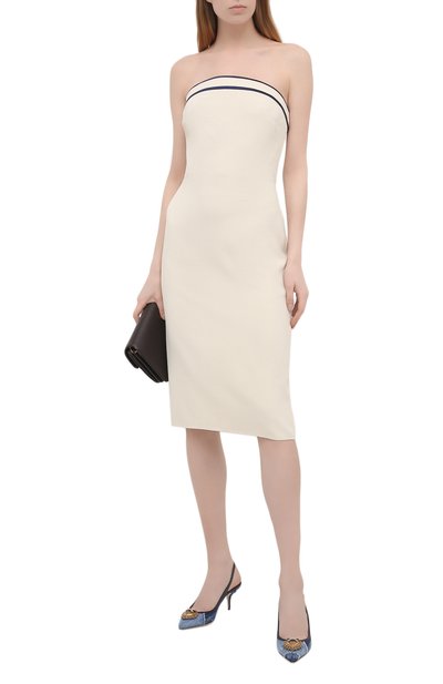 Комбинированные туфли cardinale DOLCE & GABBANA синего цвета по цене 85200 руб., арт. CG0480/A0621, фото 2 Комбинированные туфли cardinale DOLCE & GABBANA, арт. CG0480/A0621, фото 2