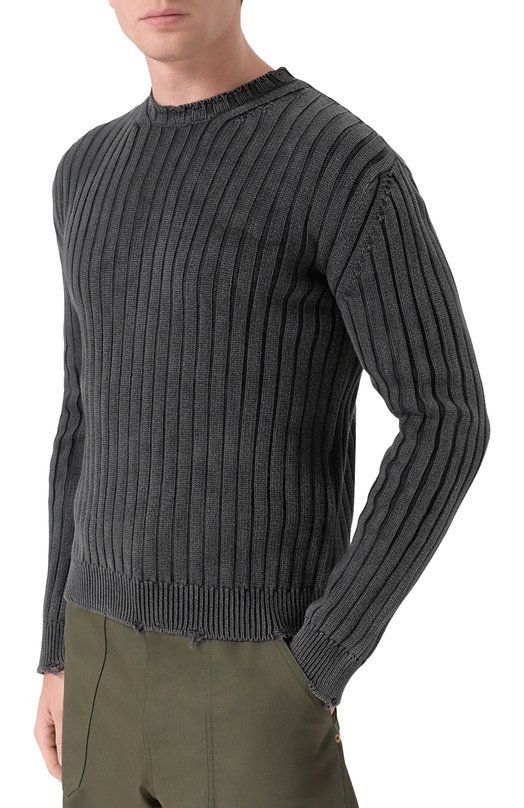 Хлопковый джемпер Off-White 0MHE20BF25KNI001 Серый  0MHE20BF25KNI001 Фото 3