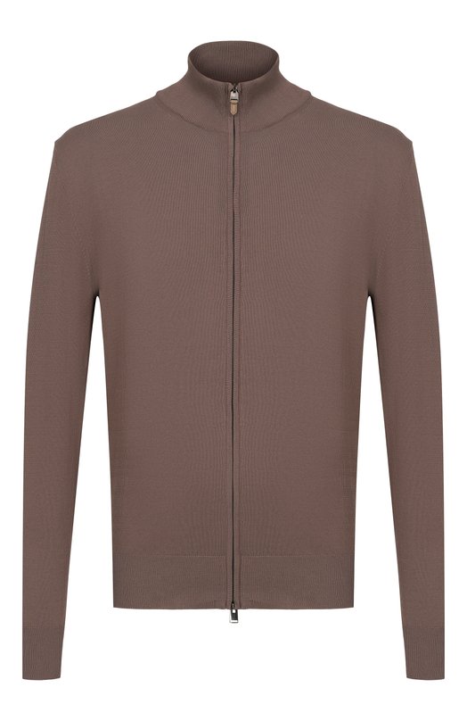 Хлопковый кардиган Canali C0022/MK02459 Коричневый C0022/MK02459