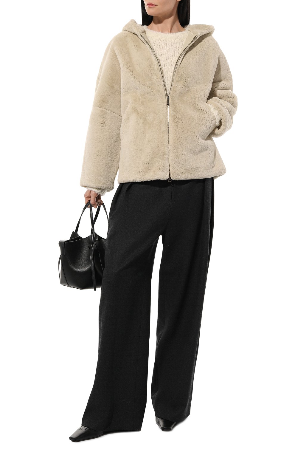 Шуба из кролика MANZONI24, арт. 23M1221-RT, фото 2