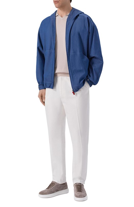 Хлопковая куртка Kiton UMC015H0922702_4XL-8XL Синий  UMC015H0922702_4XL-8XL Фото 2