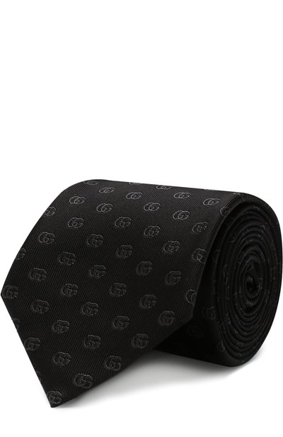 Мужской шелковый галстук с принтом GUCCI, арт. 444421/4E002