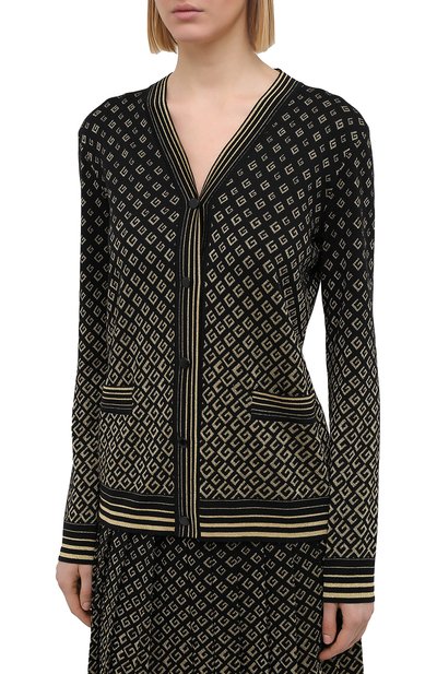 Кардиган из шерсти и вискозы GUCCI черного цвета по цене 187200 руб., арт. 650375/XKB0G, фото 3 Кардиган из шерсти и вискозы GUCCI, арт. 650375/XKB0G, фото 3