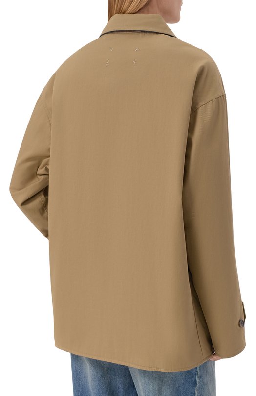 Хлопковая куртка Maison Margiela S51AM0511/MTN154 Бежевый  S51AM0511/MTN154 Фото 4