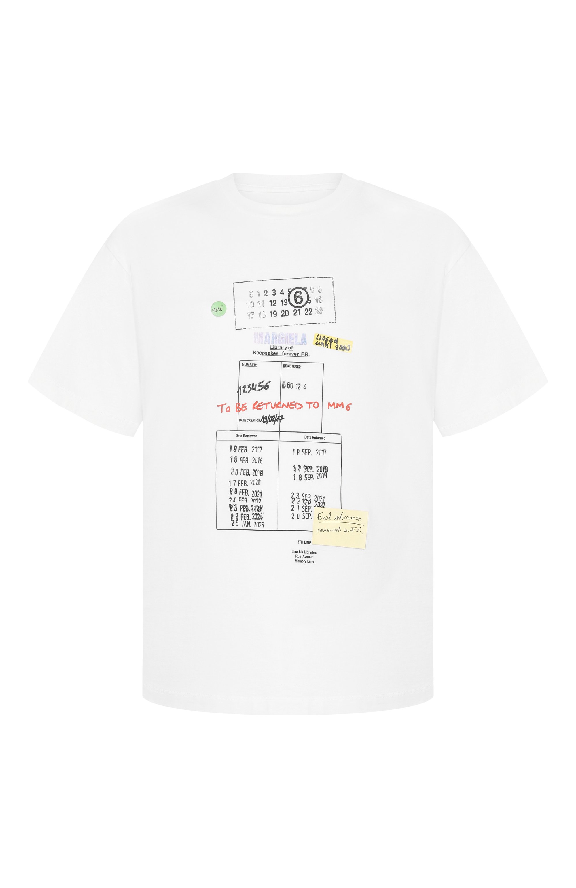 Хлопковая футболка MM6 белого цвета по цене 35250 руб., арт. SH0GC0070/M20170_001, фото 1 Хлопковая футболка MM6, арт. SH0GC0070/M20170_001, фото 1