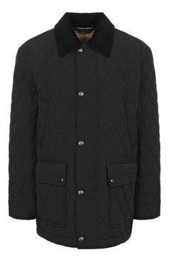 Женская куртка BURBERRY черного цвета, арт. 8096916 | Фото 1 (Длина (верхняя одежда): Короткие; Кросс-КТ: Легкие, Куртка; Материал внешний: Синтетический материал; Рукава: Длинные; Стили: Кэжуэл; Материал подклада: Хлопок)