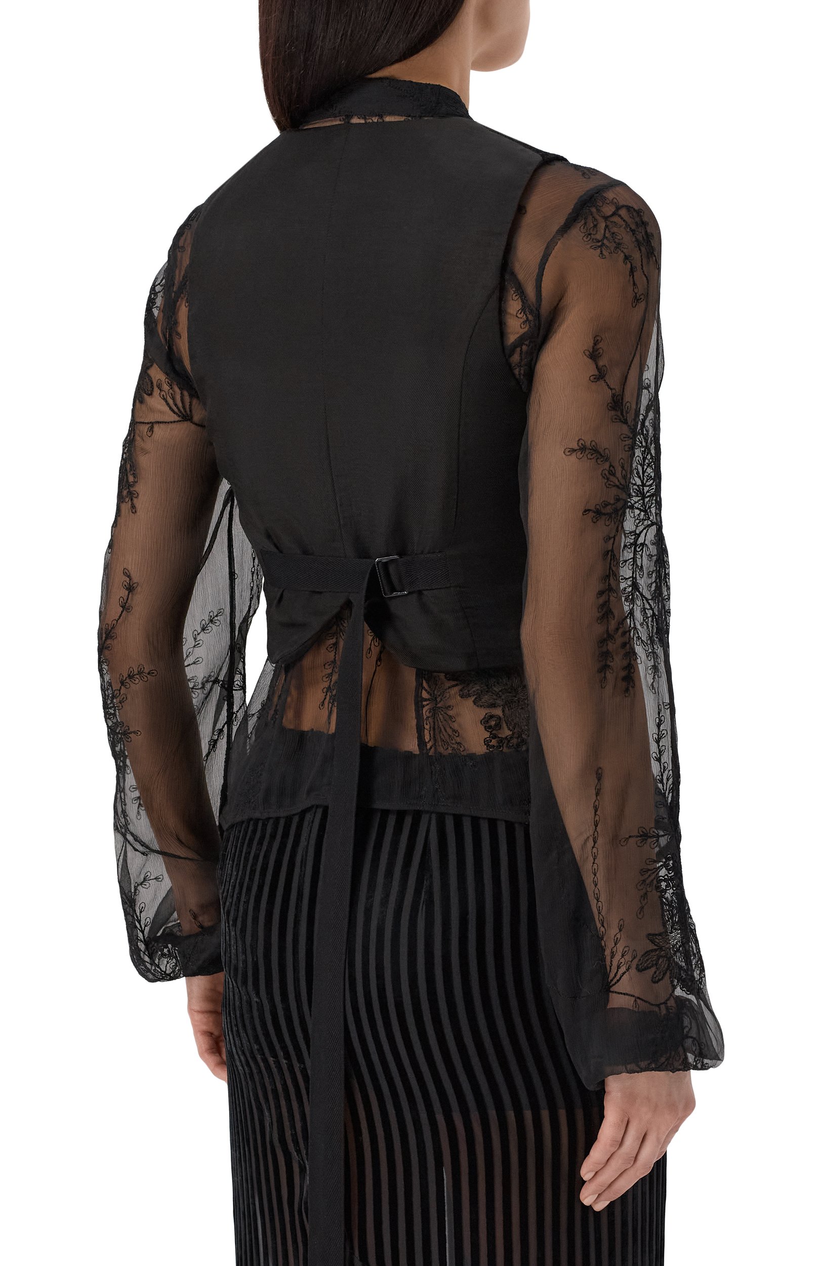 Жилет из вискозы и шелка ANN DEMEULEMEESTER, арт. B0014269/FA753, фото 4