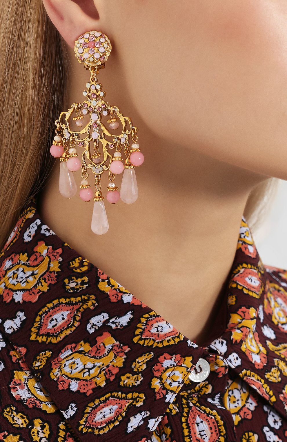 Серьги-клипсы с подвесками и кристаллами swarovski LARISA BARRERA, арт. LE384P, фото 2