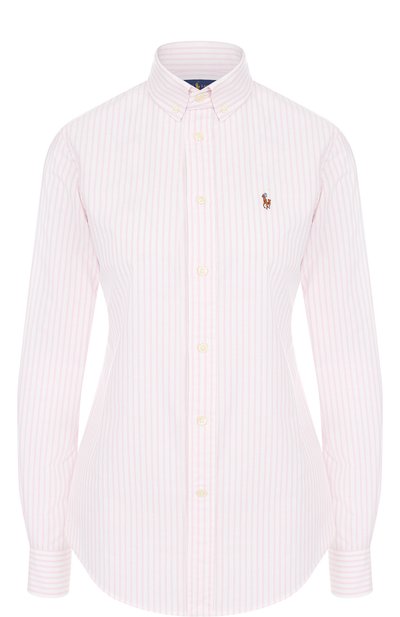 Женская приталенная хлопковая блуза в полоску POLO RALPH LAUREN, арт. 211642479