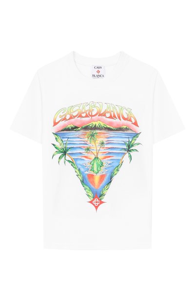 Хлопковая футболка CASABLANCA, арт. K-SP26-JTS-038-01-EX-BC