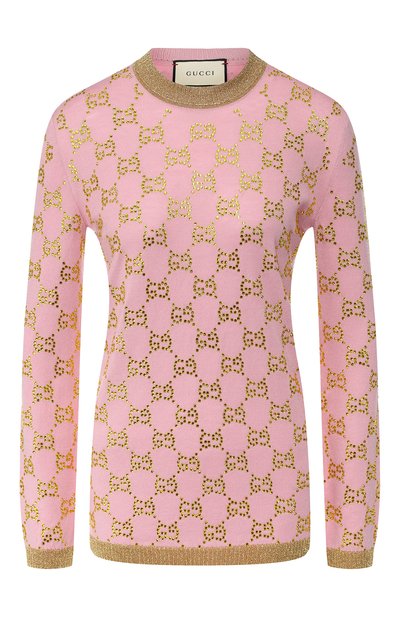 Женский шерстяной пуловер с контрастной отделкой GUCCI, арт. 539722/X956A