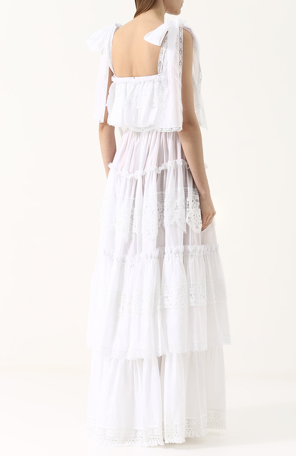 Многоярусное кружевное платье-макси DOLCE & GABBANA, арт. F68N9T/FU5E3, фото 4