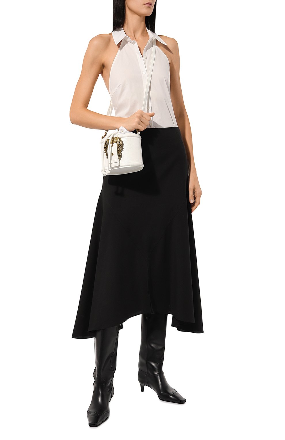 Сумка VERSACE JEANS COUTURE белого цвета по цене 22800 руб., арт. 75VA4BF3/ZS827, фото 7 Сумка VERSACE JEANS COUTURE, арт. 75VA4BF3/ZS827, фото 7