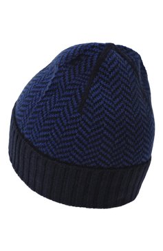 Мужская кашемировая шапка KITON синего цвета, арт. UCAPP18XC1034 | Фото 2 (Материал: Текстиль, Кашемир, Шерсть; Кросс-КТ: Трикотаж; Материал сплава: Проставлено; Нос: Не проставлено)