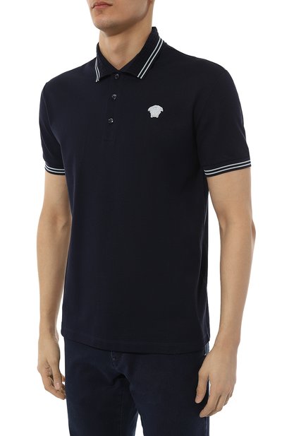 Хлопковое поло VERSACE, арт. 1013910/1A09860, фото 3