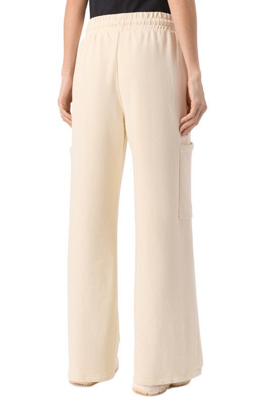 Хлопковые брюки Off-White 0WCH025S25FLE002 Кремовый  0WCH025S25FLE002 Фото 4