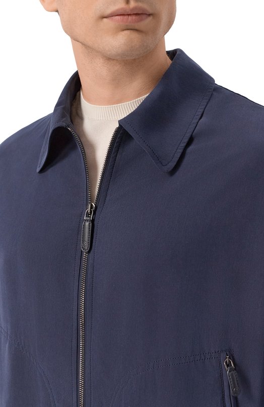 Шелковый бомбер Giorgio Armani GM003361/TE20664 Синий  GM003361/TE20664 Фото 5