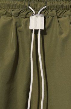 Женские шорты KITON хаки цвета, арт. D57115K0985C | Фото 5 (Материал внешний: Синтетический материал; Стили: Милитари; Длина Ж (юбки, платья, шорты): До колена)