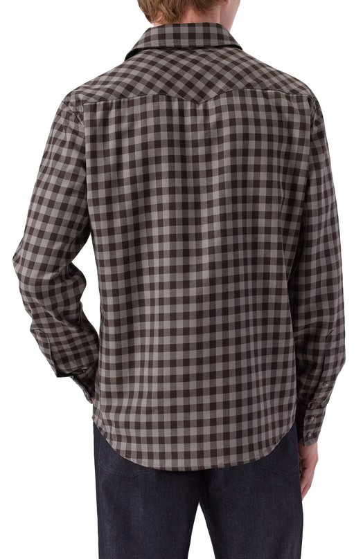 Шерстяная рубашка Jacob Cohen JUM_C0002 017 T804A RW Коричневый  JUM_C0002 017 T804A RW Фото 4