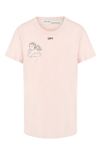 Женская хлопковая футболка OFF-WHITE, арт. 0WAA049E19B070612588