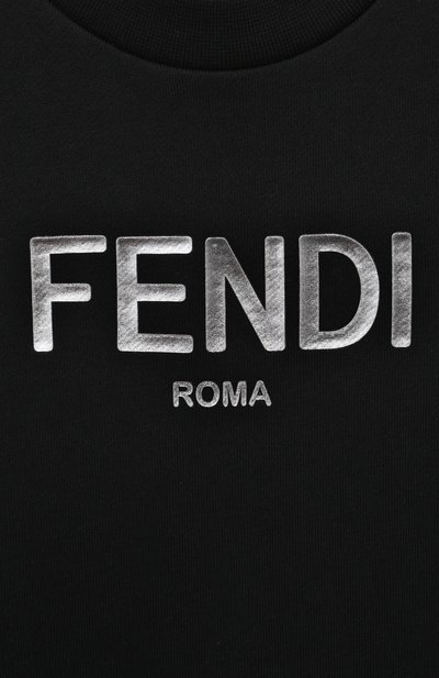 Хлопковый свитшот FENDI черного цвета по цене 19650 руб., арт. JUH051/5V0/4-6, фото 3 Хлопковый свитшот FENDI, арт. JUH051/5V0/4-6, фото 3