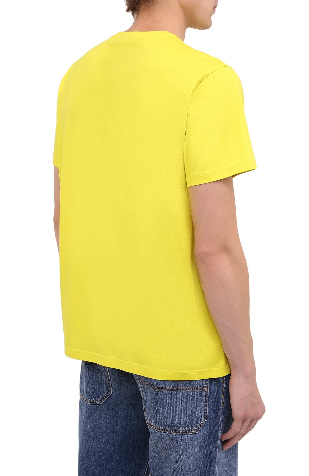 Хлопковая футболка GIVENCHY желтого цвета по цене 45200 руб., арт. BM70Y63002, фото 4 Хлопковая футболка GIVENCHY, арт. BM70Y63002, фото 4