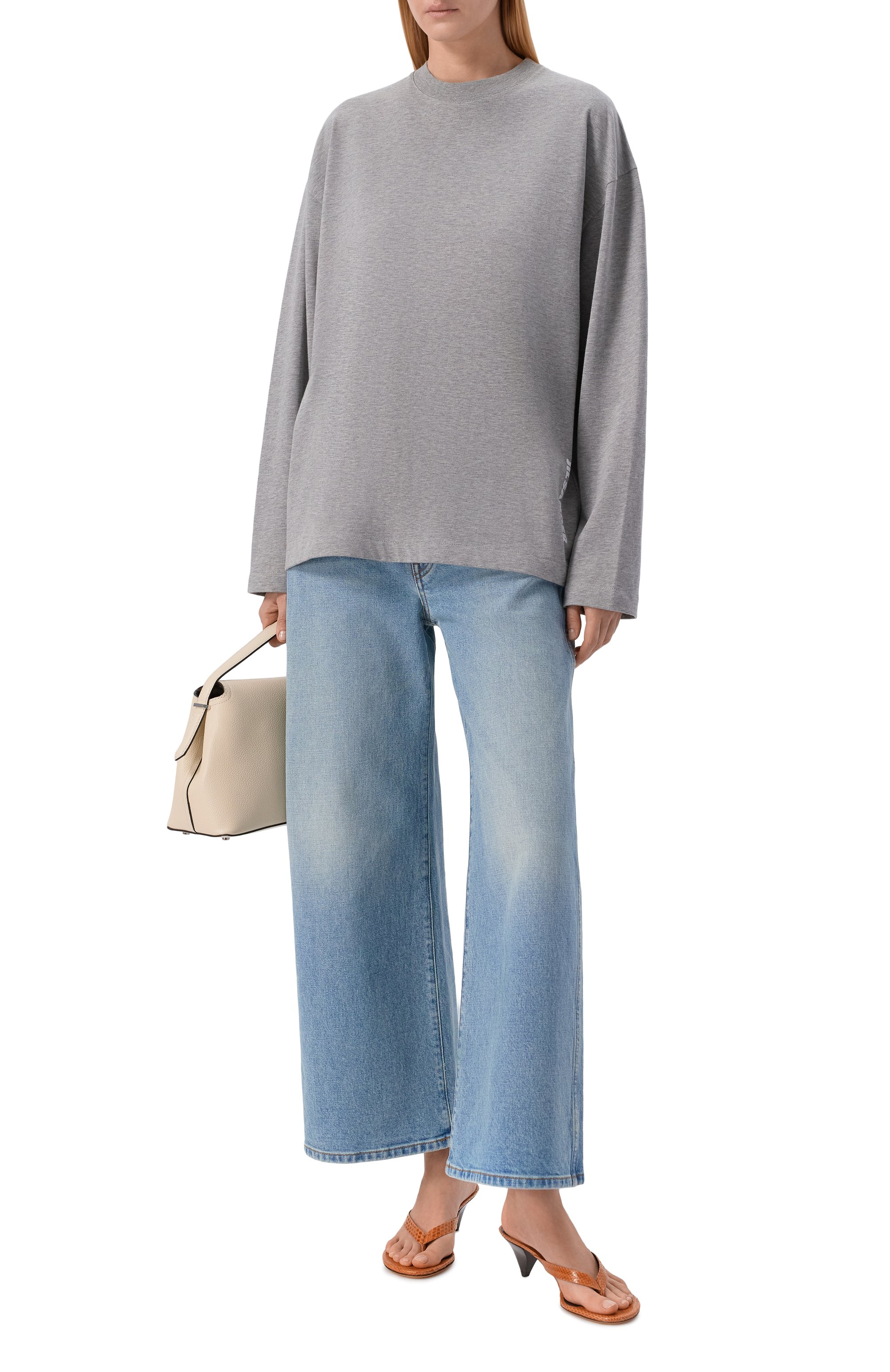 Хлопковый лонгслив JIL SANDER, арт. J02GC0174/J20399, фото 2