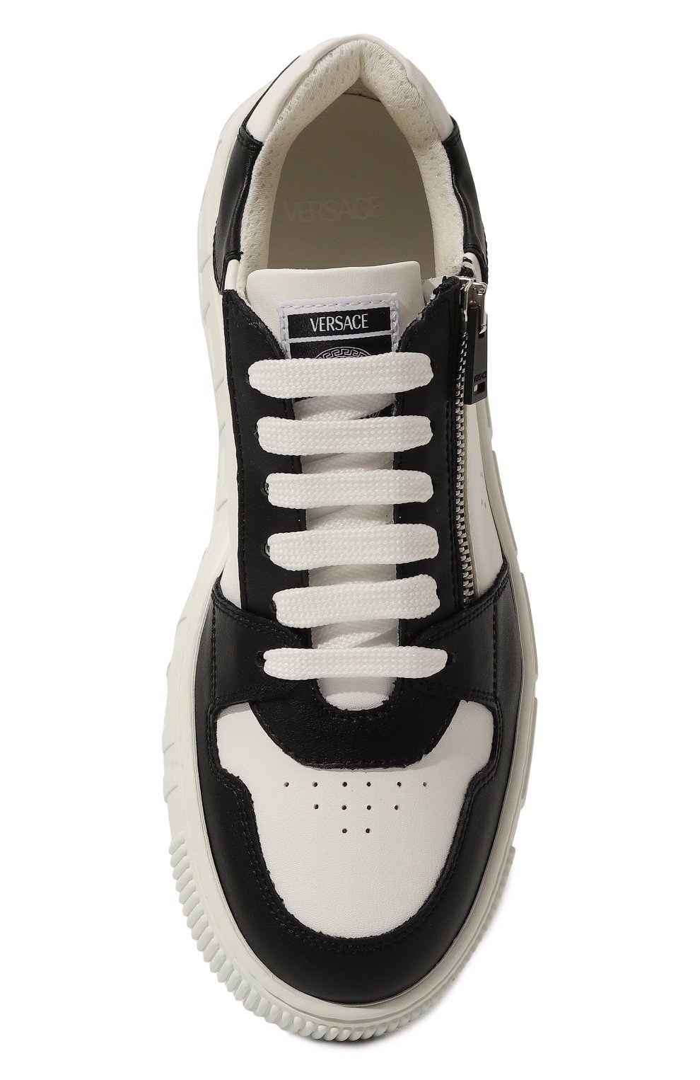 Кеды VERSACE черно-белого цвета по цене 48800 руб., арт. 1013130/1A10382/34-40, фото 4 Кеды VERSACE, арт. 1013130/1A10382/34-40, фото 4