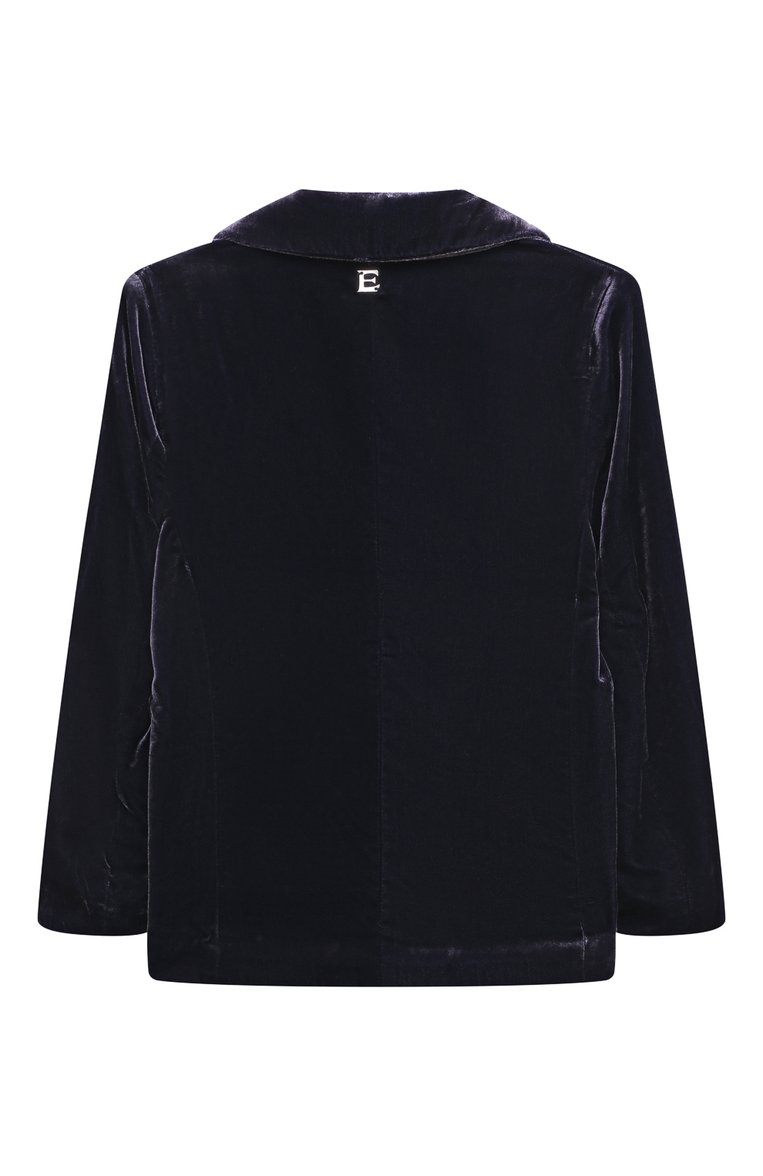 Детский костюм из вискозы ERMANNO SCERVINO темно-синего цвета, арт. SFCD001C/VE137/3A-8A | Фото 3 (Материал сплава: Проставлено; Рукава: Длинные; Материал внешний: Вискоза; Материал подклада: Вискоза; Драгоценные камни: Проставлено)