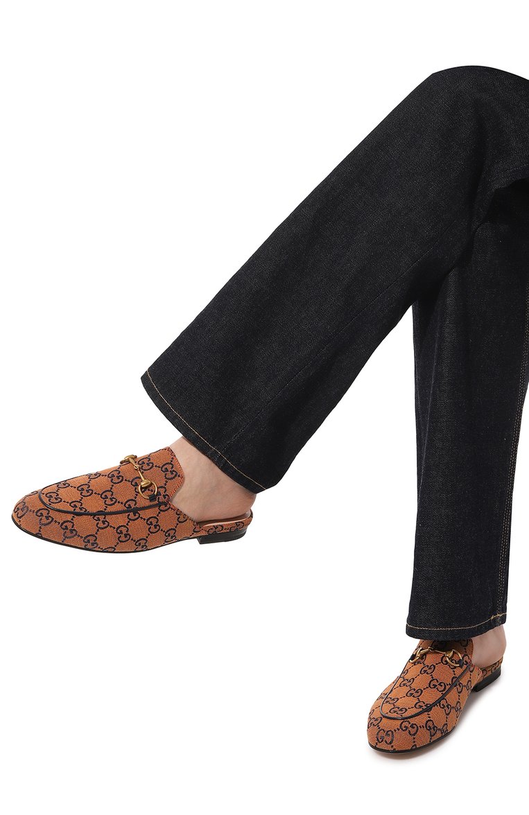Женские сабо gg princetown GUCCI оранжевого цвета, арт. 475094 9SF10 | Фото 3 (Каблук высота: Низкий; Подошва: Плоская; Материал внутренний: Натуральная кожа; Нос: Не проставлено; Каблук тип: Устойчивый; Материал внешний: Натуральная кожа)