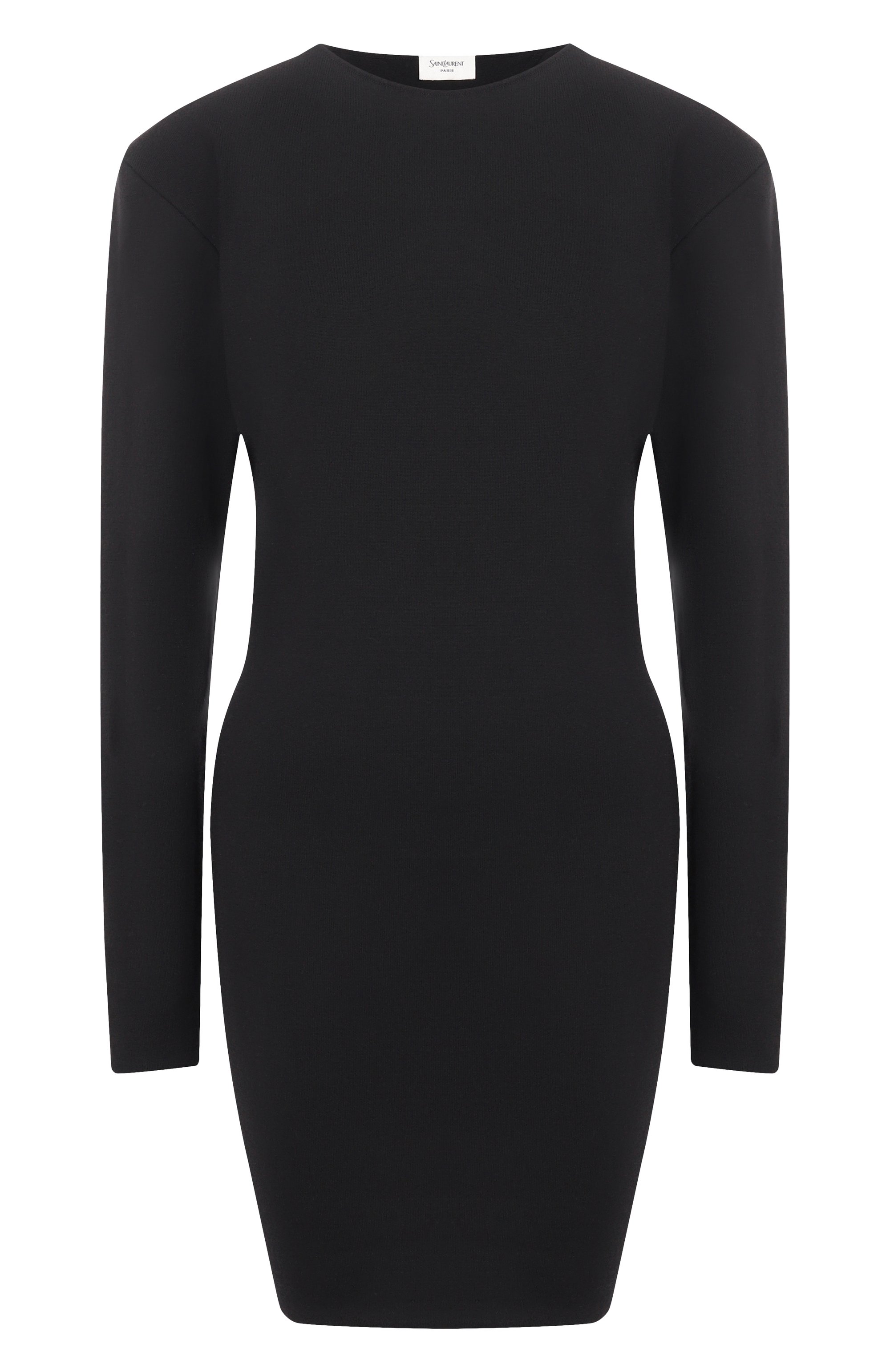 Шерстяное платье SAINT LAURENT черного цвета по цене 383000 руб., арт. 851555/YAZA2, фото 1 Шерстяное платье SAINT LAURENT, арт. 851555/YAZA2, фото 1