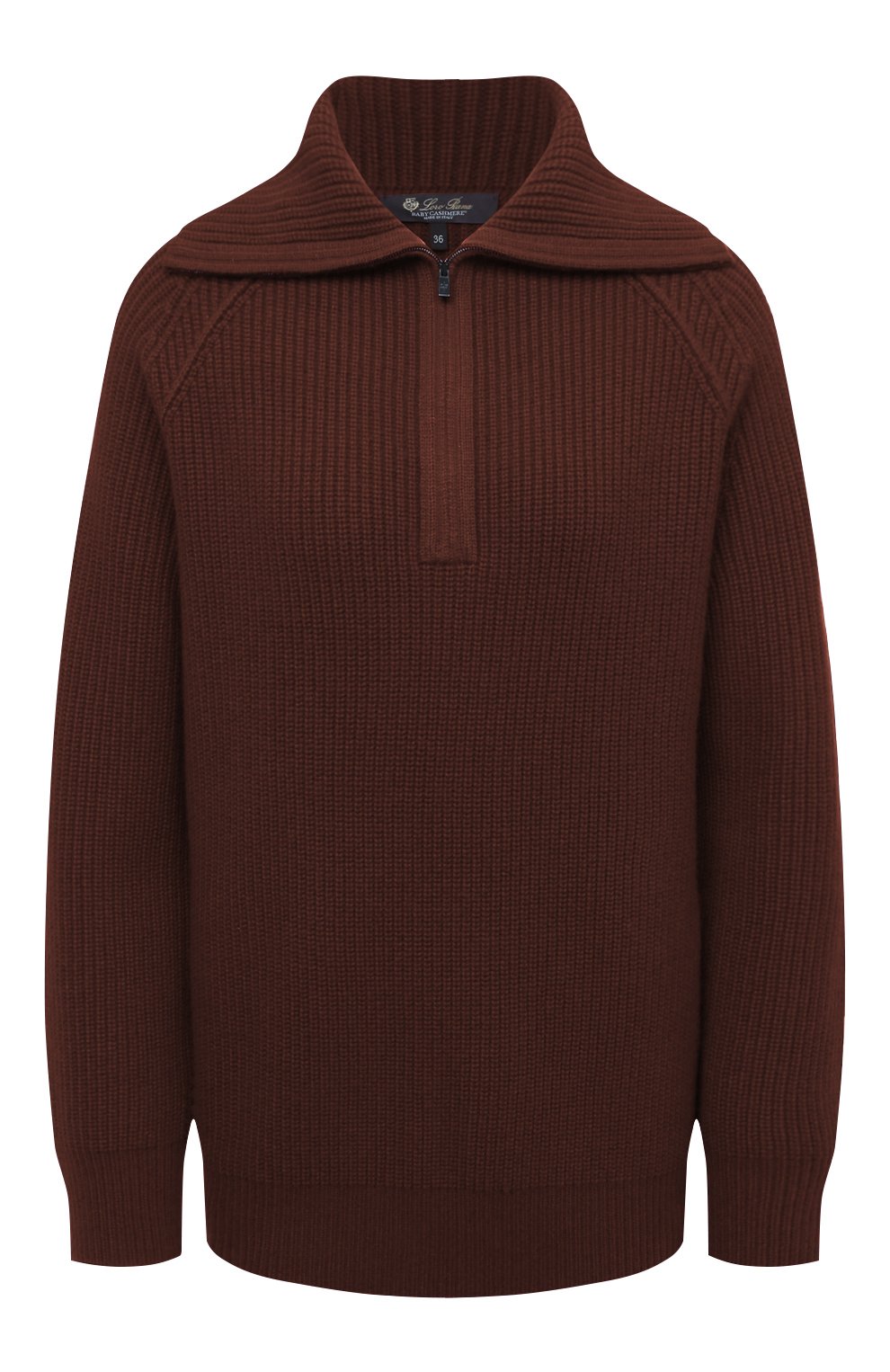 Кашемировый свитер LORO PIANA коричневого цвета по цене 253500 руб., арт. FAL7055, фото 1 Кашемировый свитер LORO PIANA, арт. FAL7055, фото 1