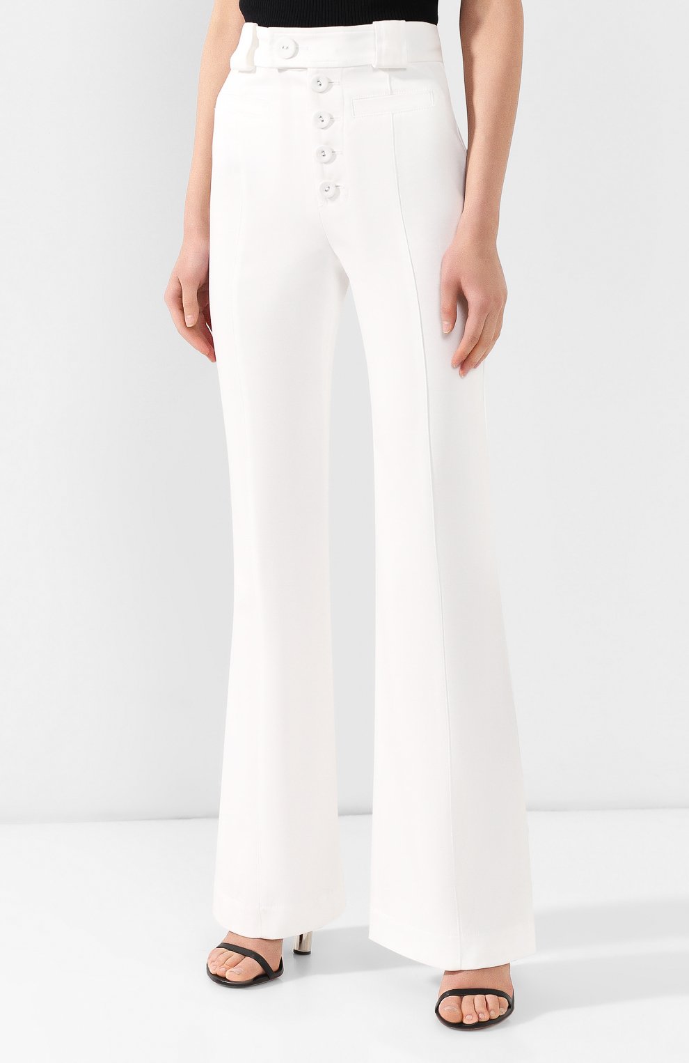 Хлопковые брюки PROENZA SCHOULER белого цвета по цене 79950 руб., арт. R1916004-AC090, фото 3 Хлопковые брюки PROENZA SCHOULER, арт. R1916004-AC090, фото 3