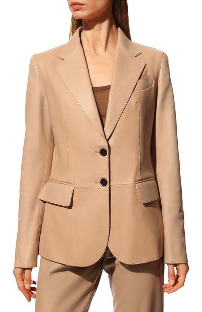 Кожаный жакет TOM FORD бежевого цвета по цене 433000 руб., арт. GIL476-LEX266, фото 3 Кожаный жакет TOM FORD, арт. GIL476-LEX266, фото 3