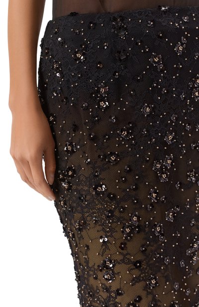Юбка с отделкой пайетками ELIE SAAB черного цвета по цене 322000 руб., арт. SK366NP26/LAE04, фото 5 Юбка с отделкой пайетками ELIE SAAB, арт. SK366NP26/LAE04, фото 5