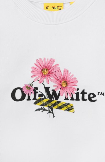 Хлопковый свитшот OFF-WHITE белого цвета по цене 25050 руб., арт. 0GBA013S26FLE001, фото 3 Хлопковый свитшот OFF-WHITE, арт. 0GBA013S26FLE001, фото 3