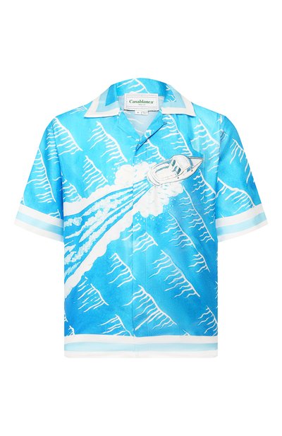 Шелковая рубашка CASABLANCA, арт. MS20-SH-003 SH0RT SLEEVE SHIRT SILLAGE, фото 1