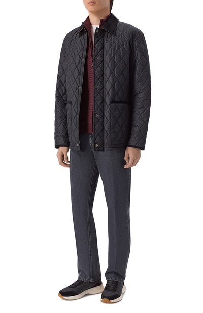 Текстильные кроссовки KITON черного цвета по цене 110500 руб., арт. USSA489N01521, фото 2 Текстильные кроссовки KITON, арт. USSA489N01521, фото 2