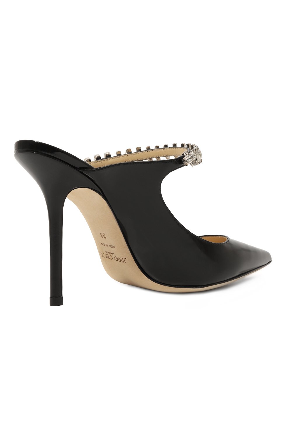 Кожаные мюли bing 100 JIMMY CHOO черного цвета по цене 137000 руб., арт. BING100/PAT, фото 3 Кожаные мюли bing 100 JIMMY CHOO, арт. BING100/PAT, фото 3
