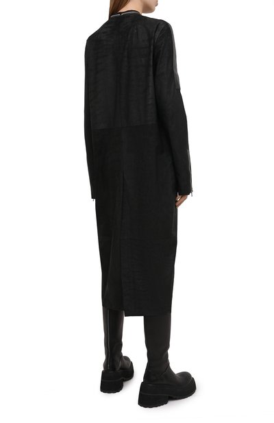 Кожаное пальто RICK OWENS, арт. RP21S3945/LBAB, фото 4