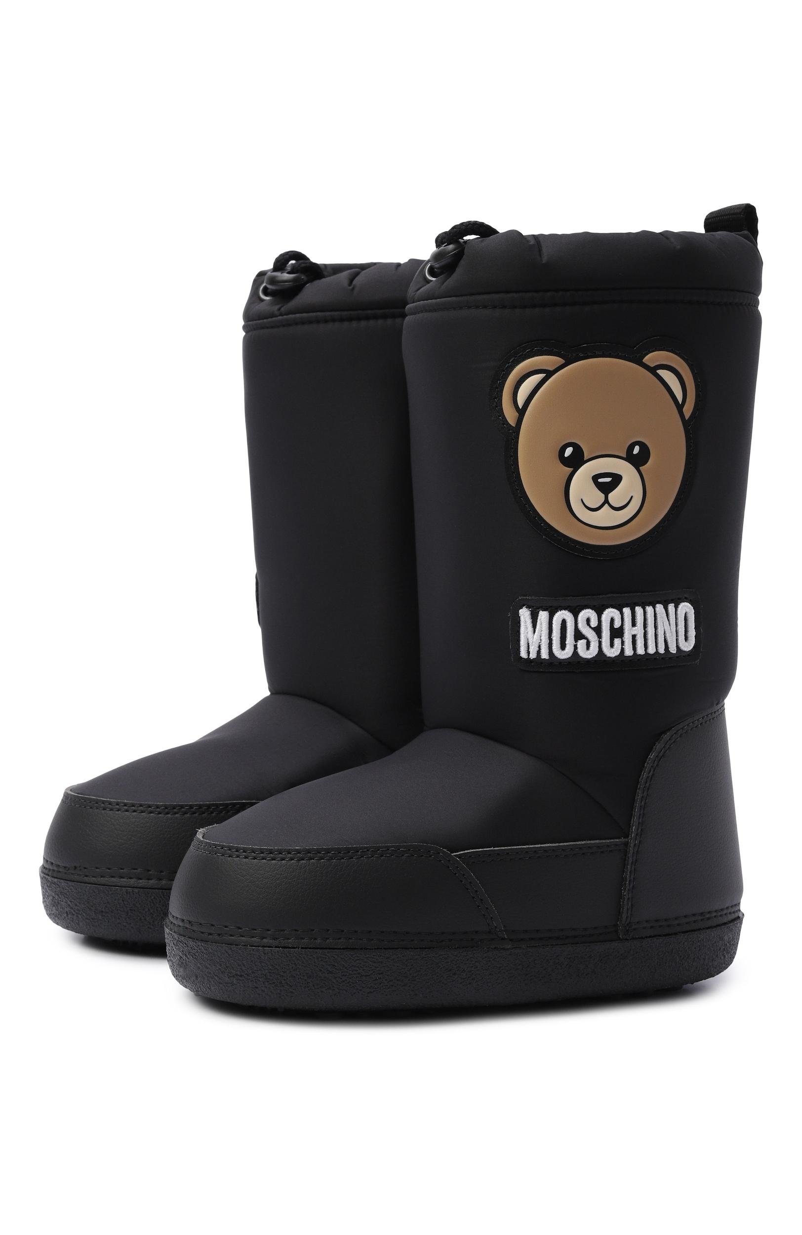 Утепленные сапоги MOSCHINO черного цвета по цене 25450 руб., арт. 84301/VAR1_001, фото 1 Утепленные сапоги MOSCHINO, арт. 84301/VAR1_001, фото 1