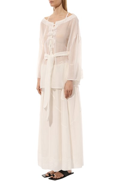 Блузка из хлопка и шелка LILA EUGENIE, арт. 2513, фото 3