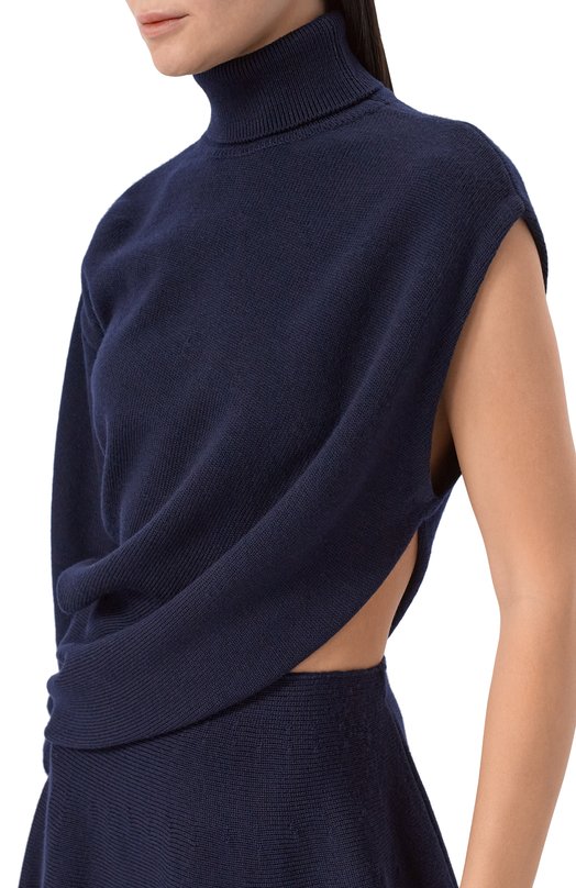 Шерстяное платье Alaia AA9R2847K160C Синий  AA9R2847K160C Фото 4